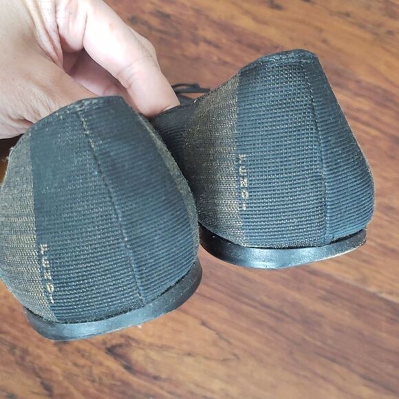 Fendi Womens Black Brown Chic Feminine Leather Classic Ballet Flats Size 38 - Picture 6 of 9